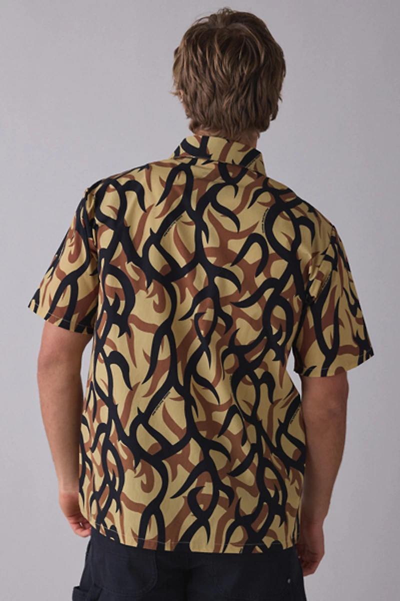 Cookman Abstract Camo Pattern Chef Shirt