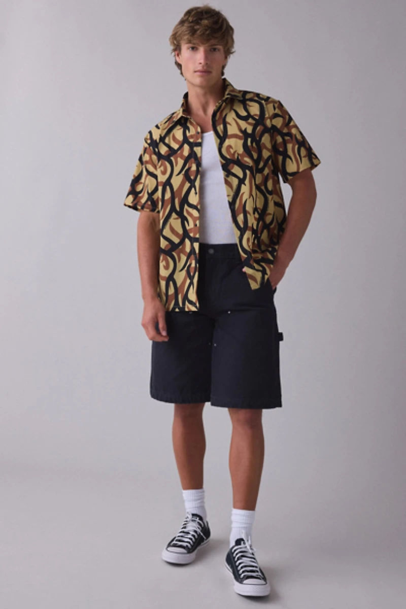 Cookman Abstract Camo Pattern Chef Shirt