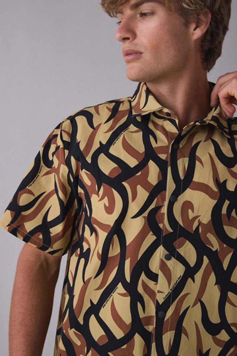 Cookman Abstract Camo Pattern Chef Shirt
