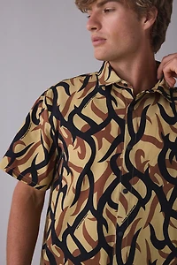 Cookman Abstract Camo Pattern Chef Shirt