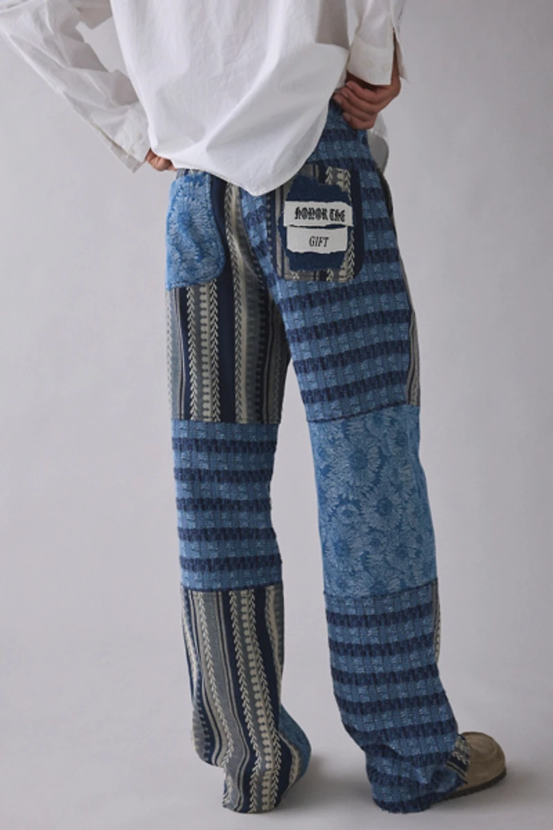 Honor The Gift Indigo Tapestry Patchwork Pants