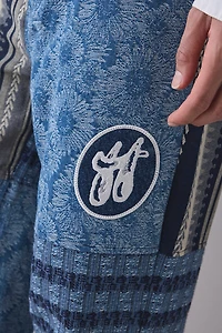 Honor The Gift Indigo Tapestry Patchwork Pants