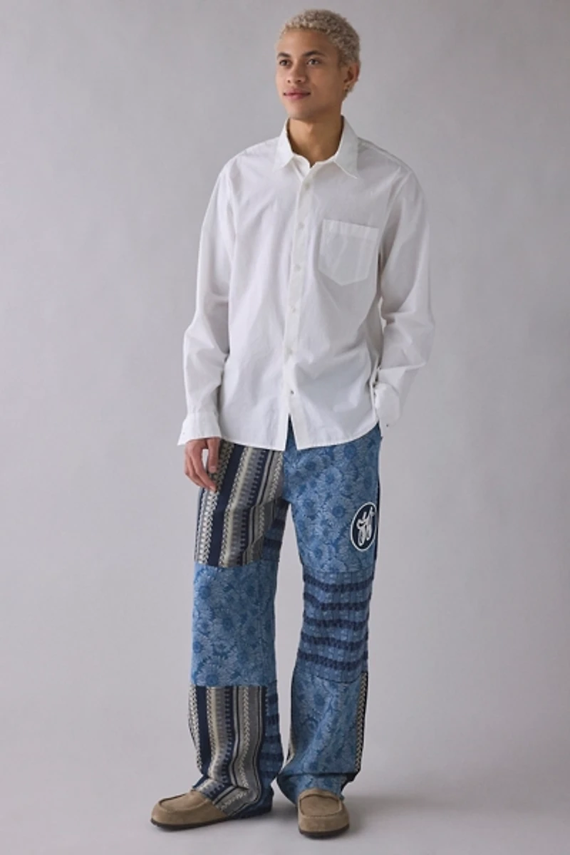 Honor The Gift Indigo Tapestry Patchwork Pants