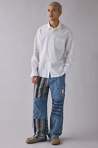 Honor The Gift Indigo Tapestry Patchwork Pants