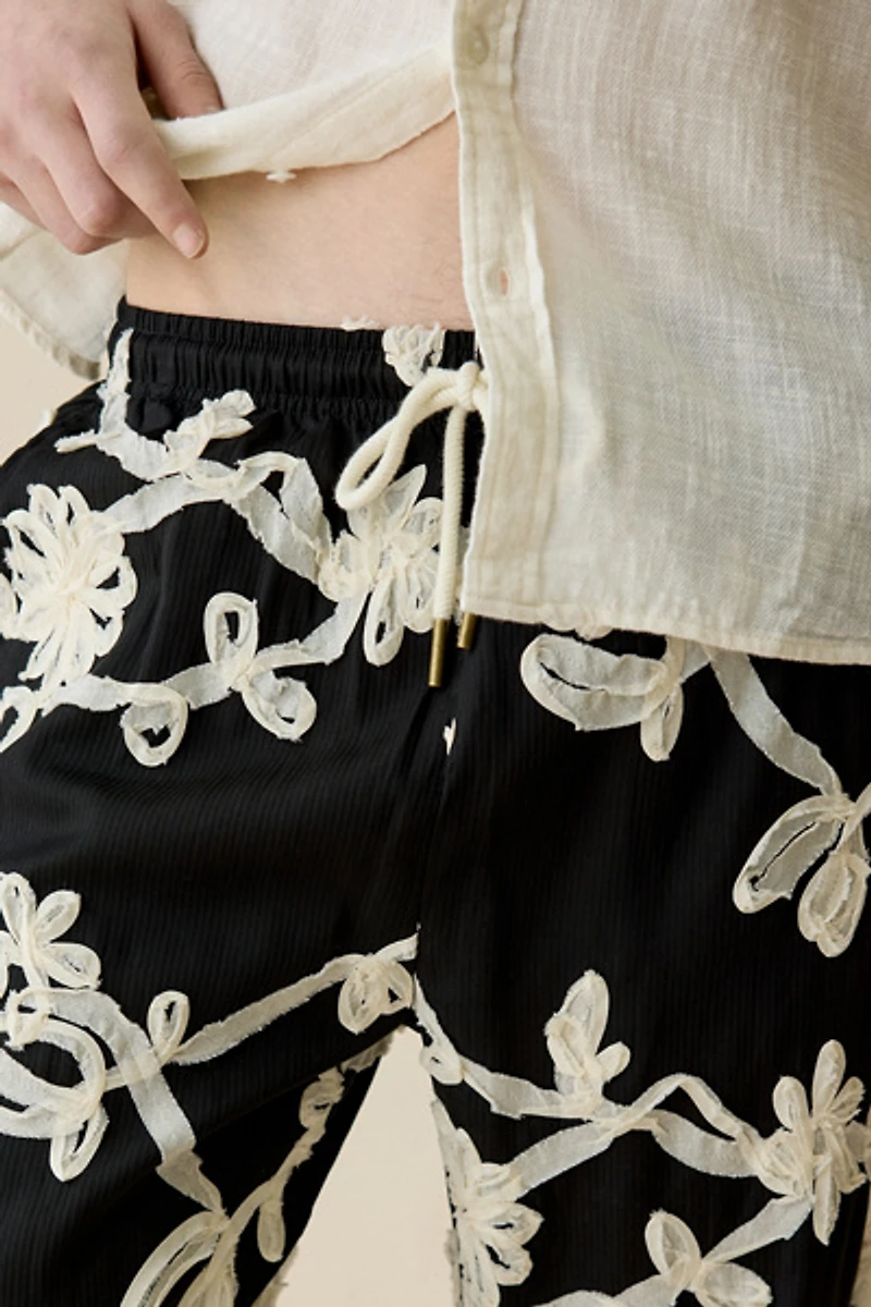Honor The Gift Floral Ribbon Beach Pants