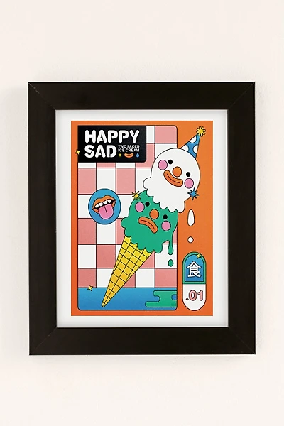 kidnichols Happy Sad Ice Cream Art Print