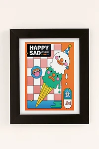 kidnichols Happy Sad Ice Cream Art Print