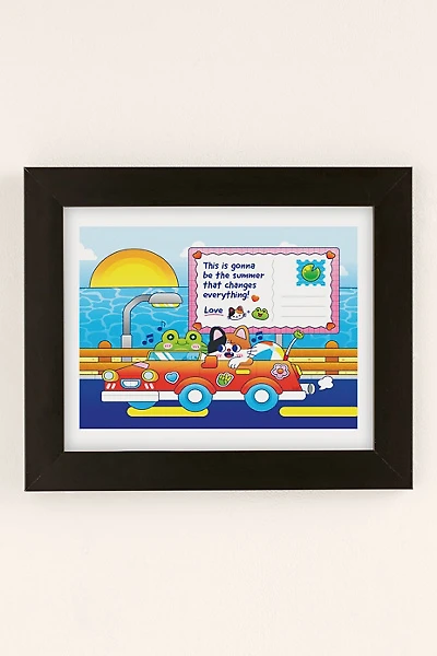 kidnichols Froggy Roadtrip Art Print