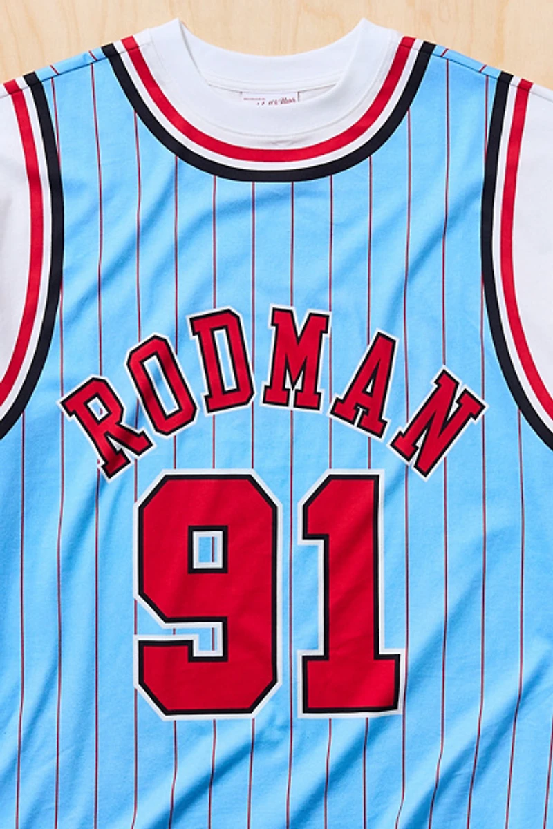 Mitchell & Ness NBA Chicago Bulls Dennis Rodman Jersey Graphic Tee