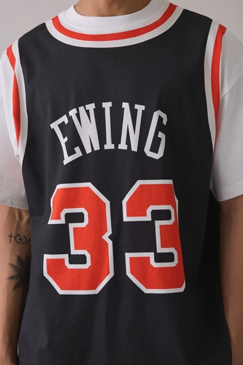 Mitchell & Ness NBA New York Knicks Patrick Ewing Jersey Graphic Tee