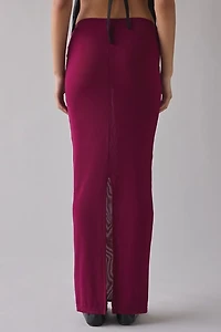 BY.DYLN Maddox Semi-Sheer Mesh Maxi Skirt