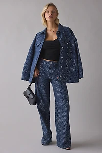 by.DYLN Valentina Sequin Embellished Baggy Jean