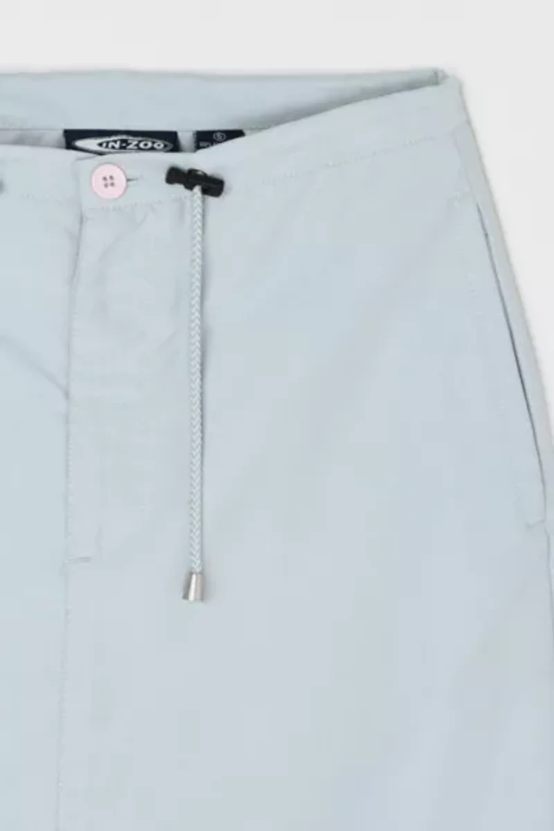 Vintage Y2k Drawstring Gray Midi Skirt