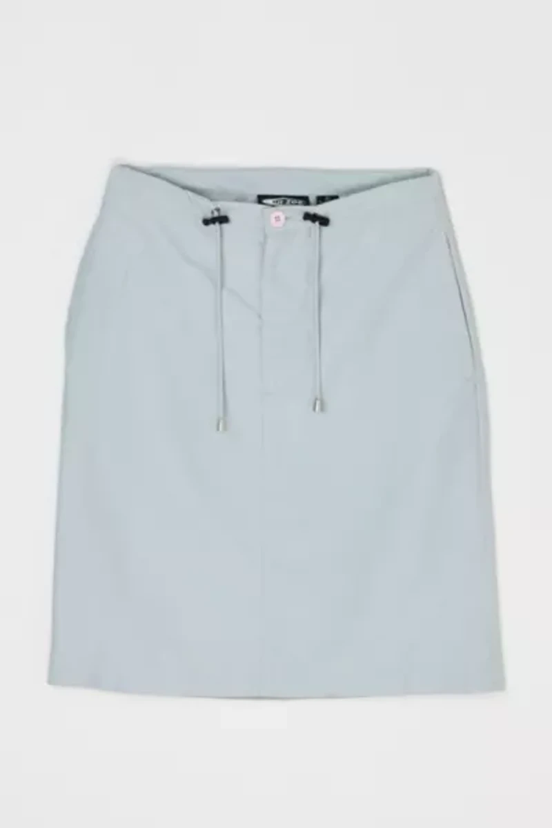 Vintage Y2k Drawstring Gray Midi Skirt