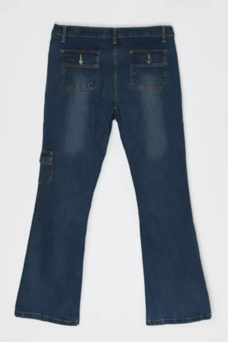 Vintage Y2k American Outpost Contrast-Stitched Boot-Cut Jeans