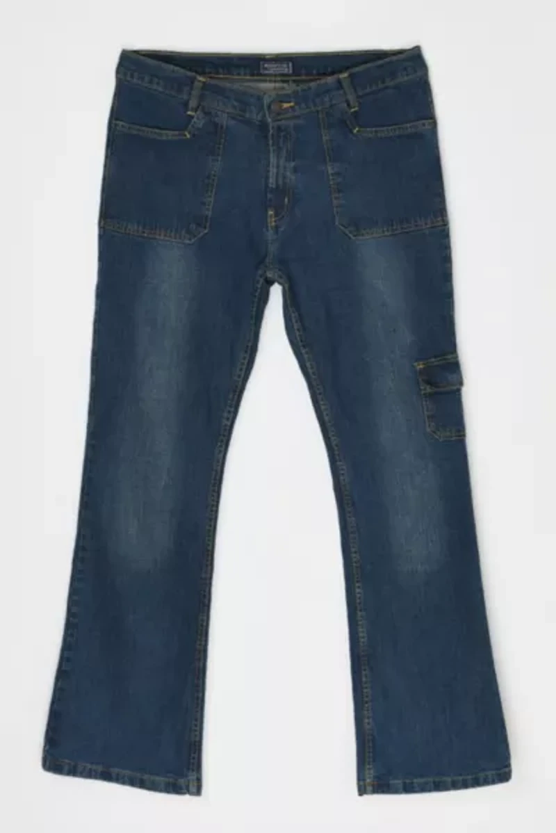 Vintage Y2k American Outpost Contrast-Stitched Boot-Cut Jeans