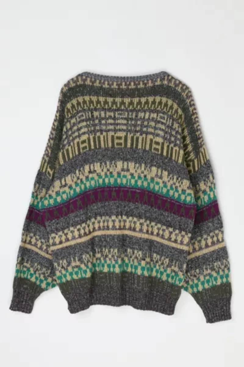 Vintage 90s Patterned Knit Sweater