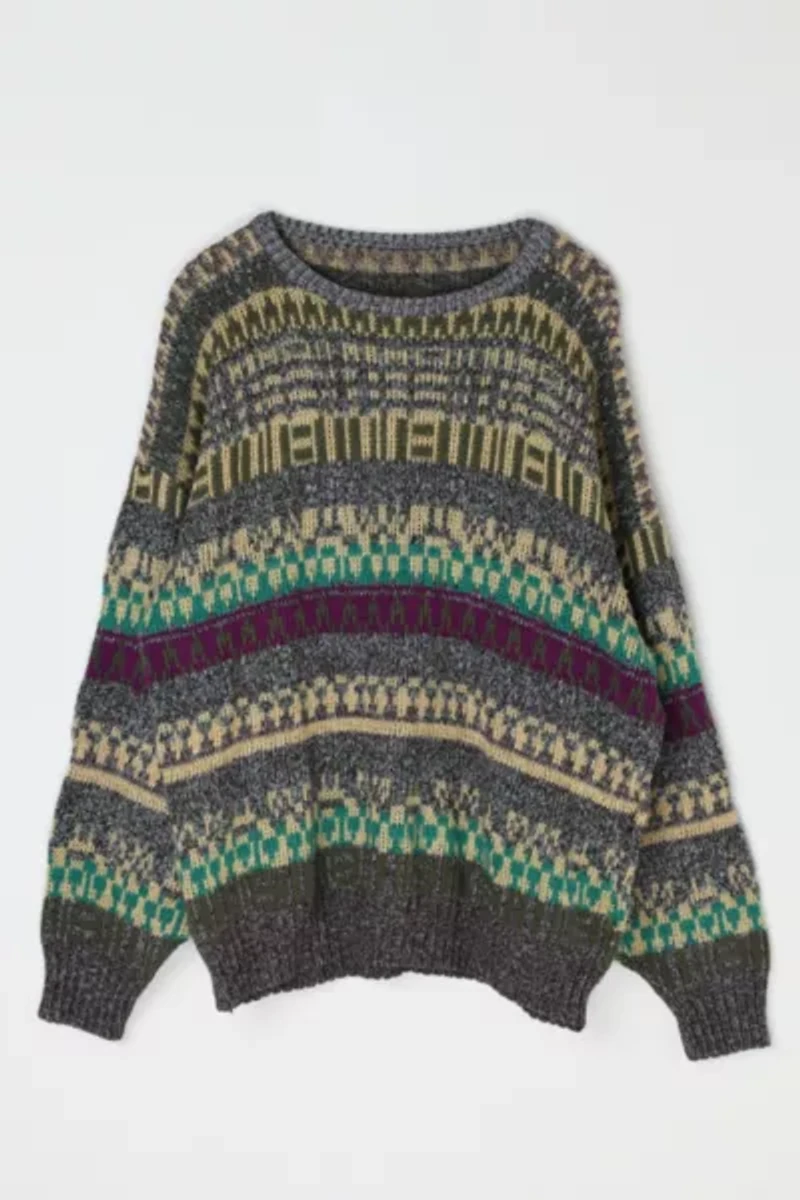 Vintage 90s Patterned Knit Sweater