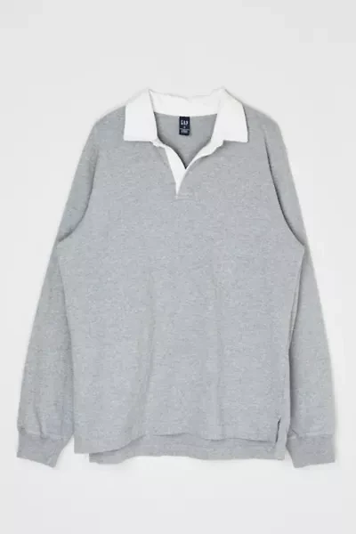 Vintage Y2k Gap Gray Rugby Shirt