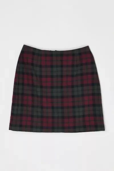 Vintage 90s Red and Green Plaid Mini Skirt