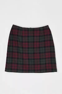 Vintage 90s Red and Green Plaid Mini Skirt