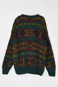 Vintage 90s Dark Green Heavy Knit Sweater