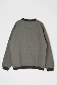 Vintage 90s Grey & Tan Houndstooth Knit Sweatshirt