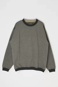 Vintage 90s Grey & Tan Houndstooth Knit Sweatshirt