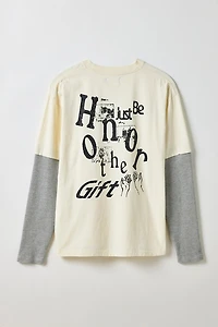 Honor The Gift Just Be Graphic Double Layer Tee