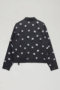 Honor The Gift Flower Beaded Zip-Up Jacket