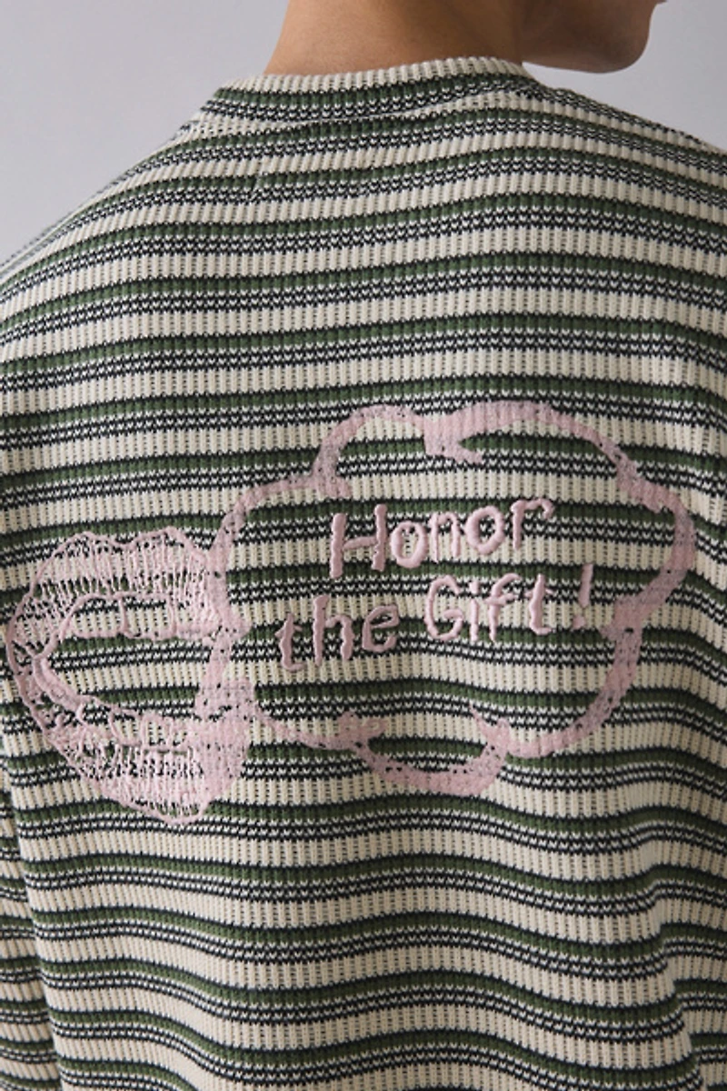 Honor The Gift Speak Stripe Crew Neck Sweater