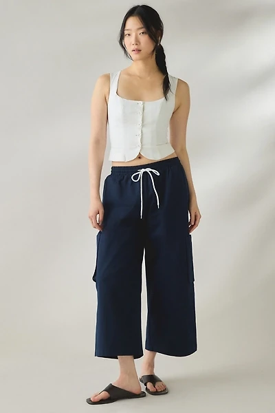 BDG River Cropped Wide Leg Pull-On Pant