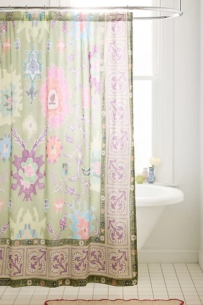 Una Abstract Tile Patterned Shower Curtain