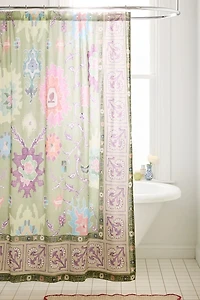 Una Abstract Tile Patterned Shower Curtain