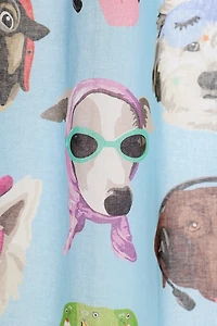 Dog Collage Patterned Shower Curtain