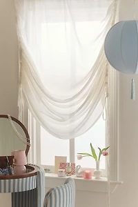 Gauze Roman Shade Window Panel