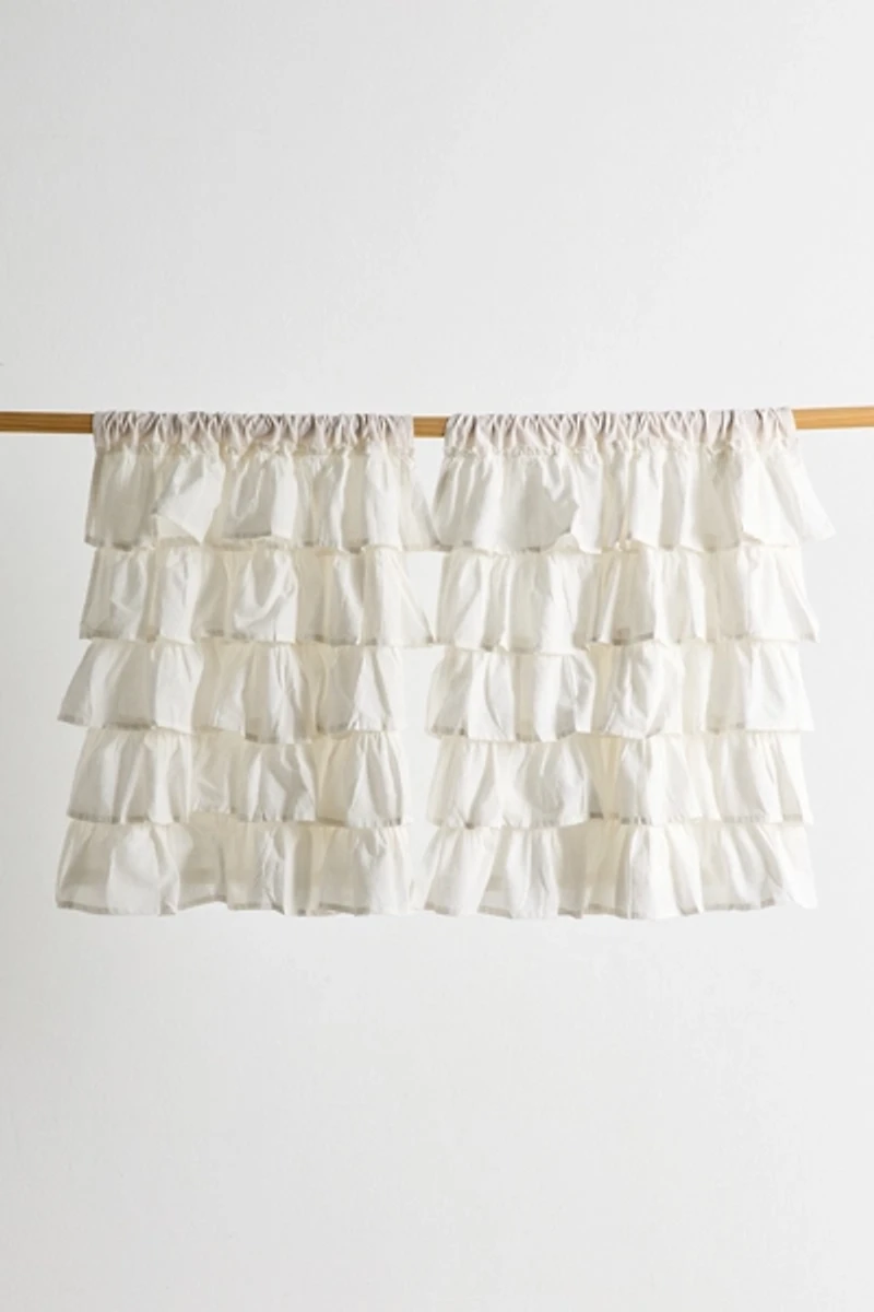 Penelope Ruffle Café Curtain Set