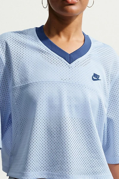 Nike Sportswear Heritage Festival Cropped Mesh Jersey Top
