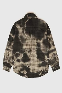 Vintage Dyed Plaid Flannel Button-Down Shirt