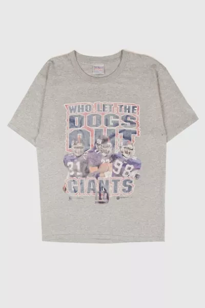 Vintage New York Giants Who Let The Dogs Out Tee