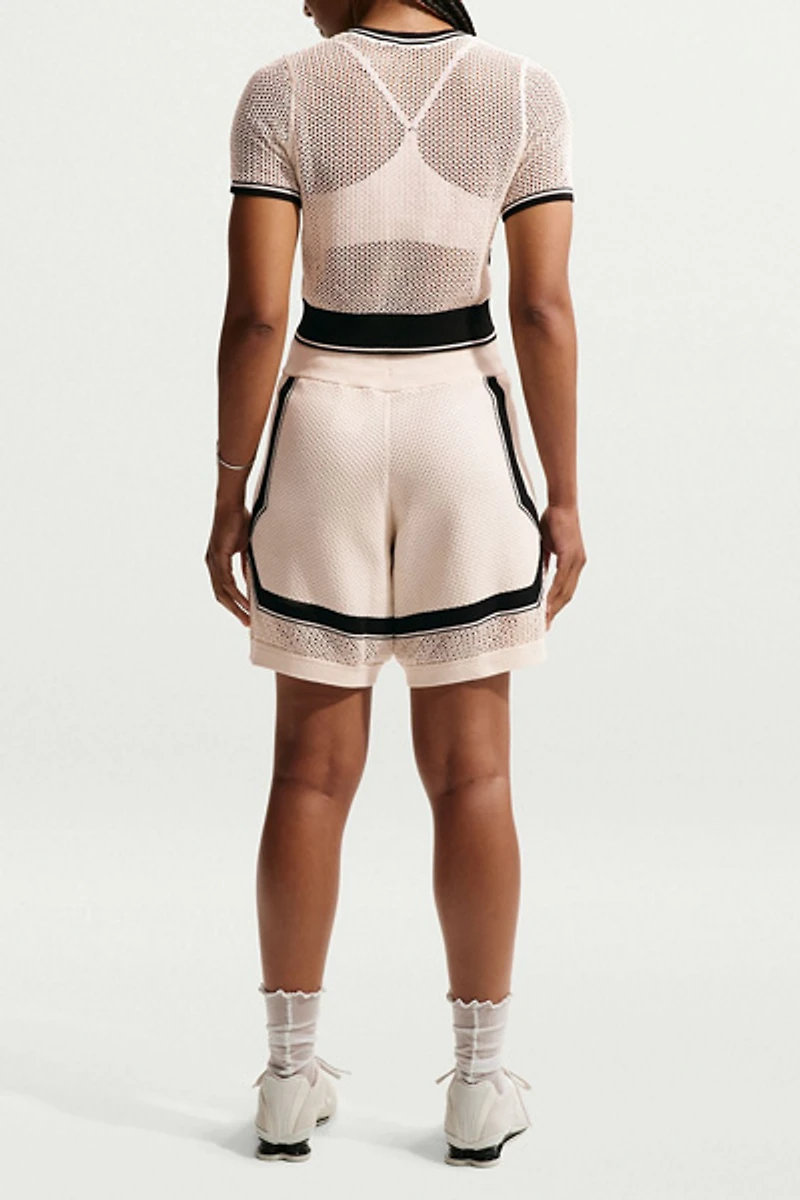 Nike Sportswear Chill Open Knit Short Sleeve Crop Top