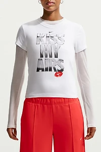 Nike Sportswear Chill Knit Kiss My Airs Graphic Cropped Tee
