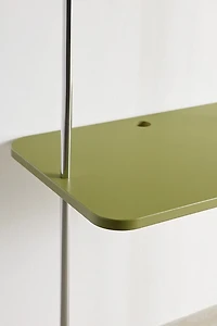 Boden Chrome Leaning Wall-Mounted Desk