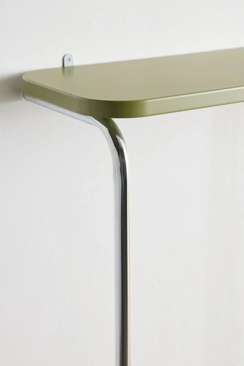 Boden Chrome Leaning Wall-Mounted Desk