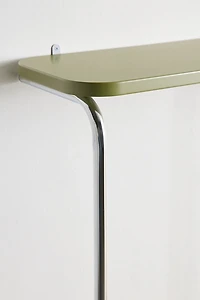 Boden Chrome Leaning Wall-Mounted Desk