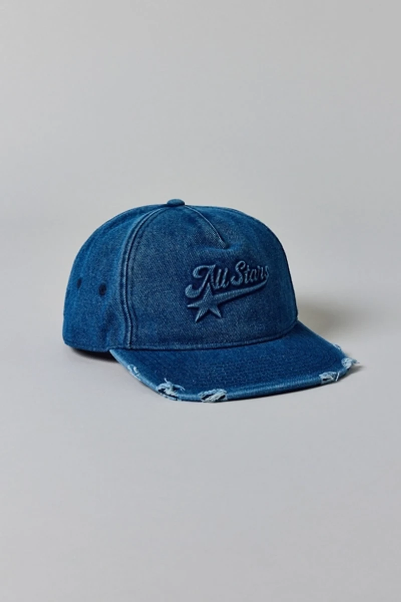All Stars Distressed Denim Snapback Hat