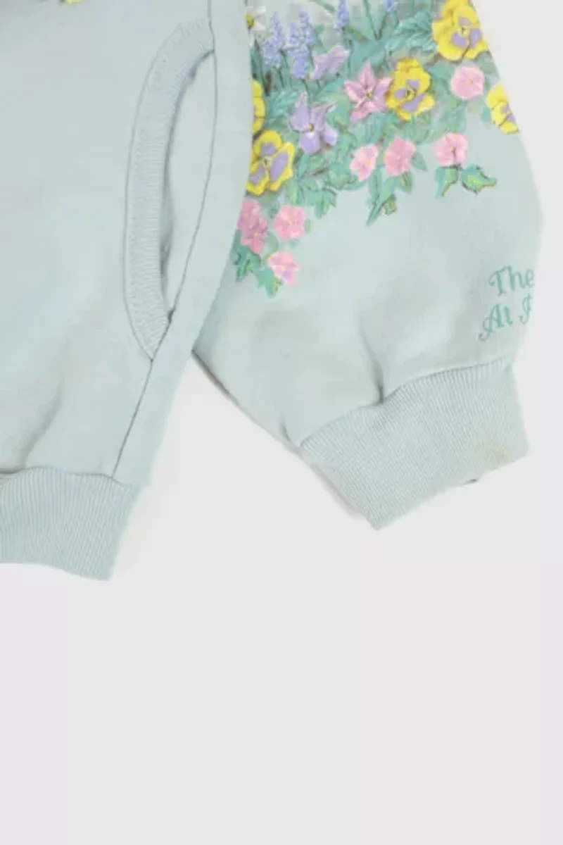 Vintage Flower Button-Down Crewneck