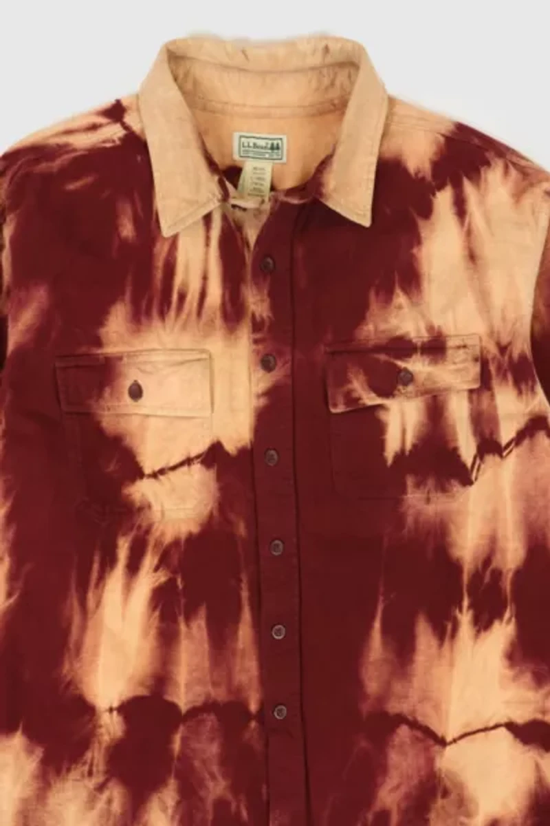 Vintage L.L. Bean Bleached Button-Down Flannel Shirt