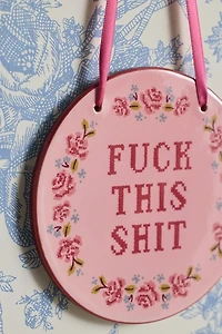 F Off Ceramic Hanging Wall Tile