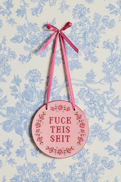 F Off Ceramic Hanging Wall Tile